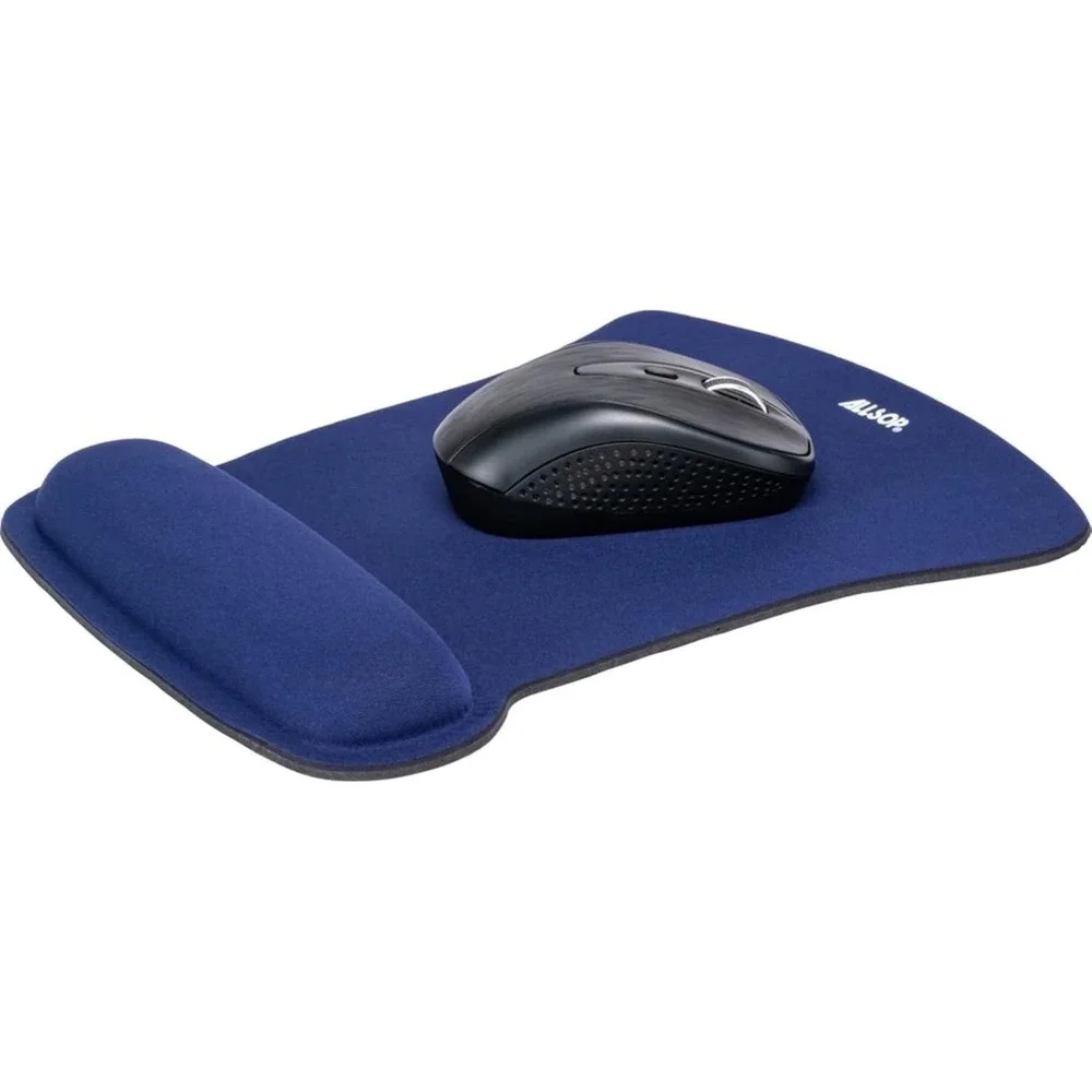 Allsop 30193 Ergoprene Gel Mouse Pad with‎ Wrist Rest Eco-friendly Non-Skid Blue